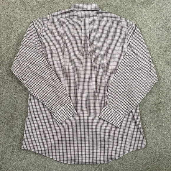Brooks Brothers Regent Button Down Shirt Mens Large Red Red Plaid Long Sleeve - Picture 8 of 8